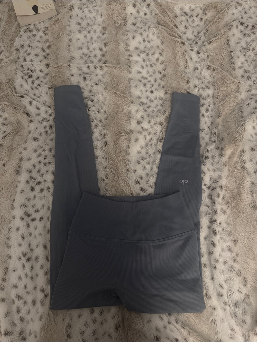 ALO Yoga Ribbed High-Waist grey/blue Leggings
